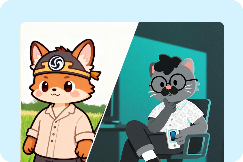 Crea mascotte di marca e cartoni animati per il marketing