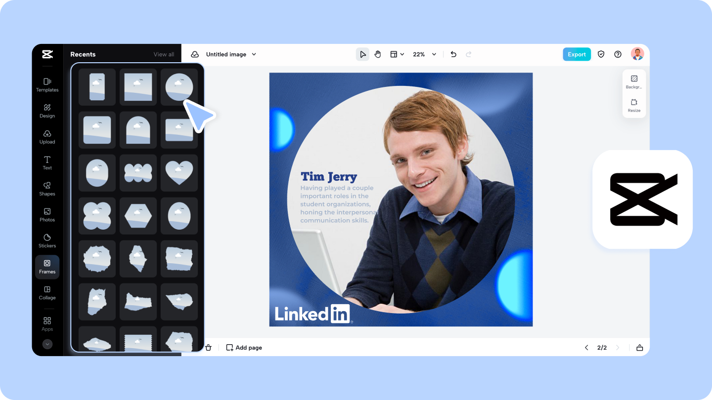 linkedin profil bildtillverkare