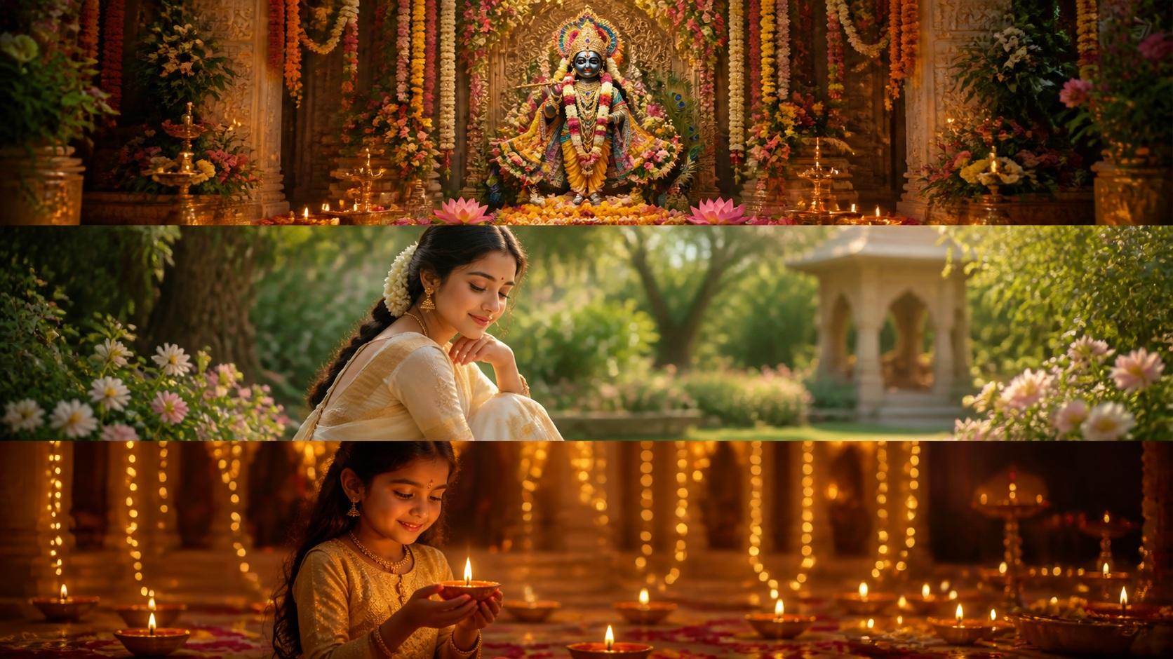 Pedido viral para Radha Rani Look passo 1