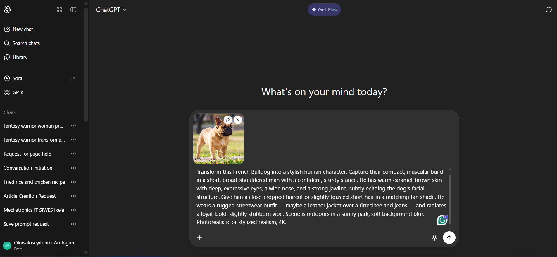 hund till människa AI-generator