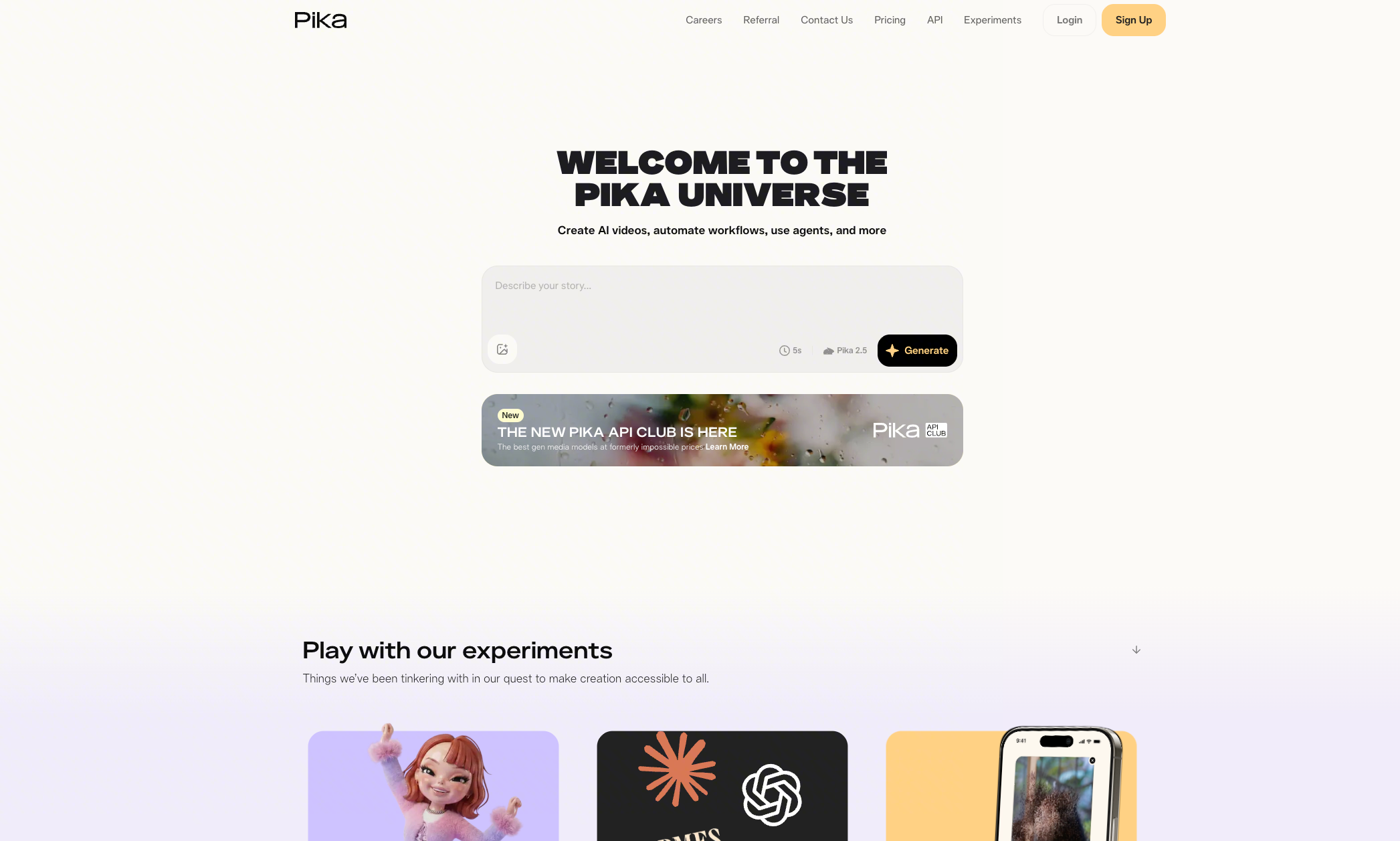 8. Pika — best for effects and quick experiments