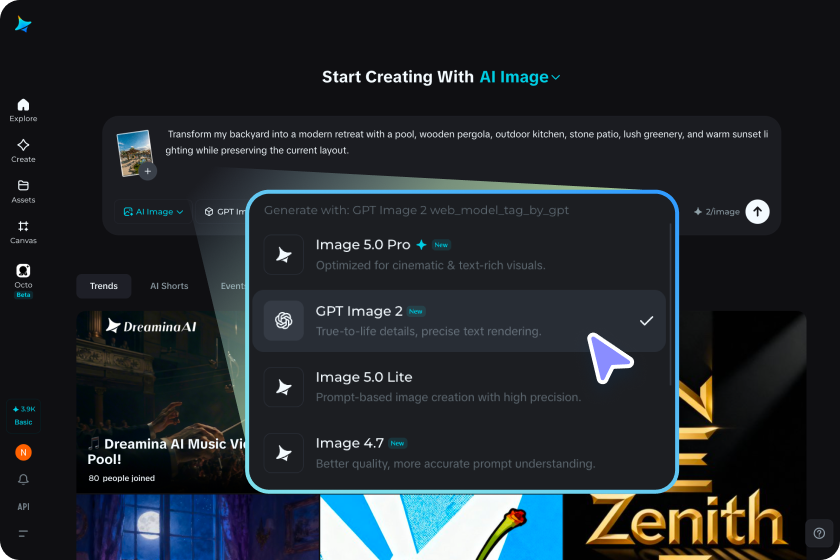 Step 2: Select your model and generate
