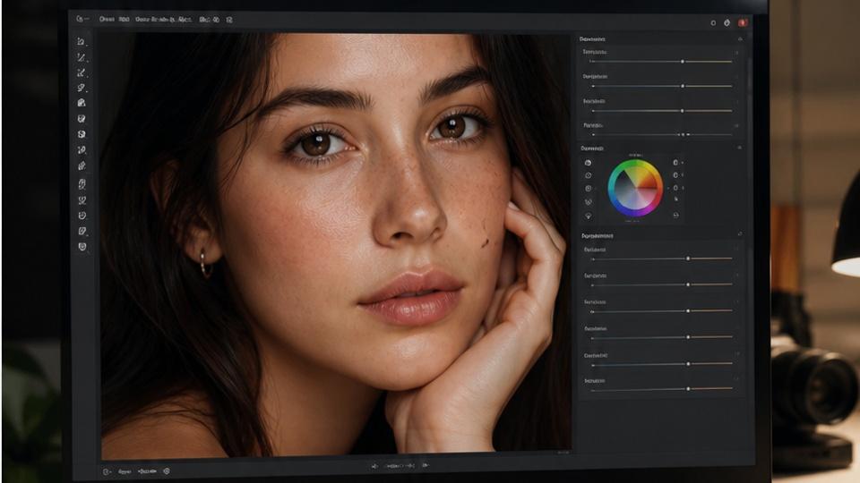 EPIK AI Photo Editor Online Alternative — creative beauty retouching workspace with a portrait