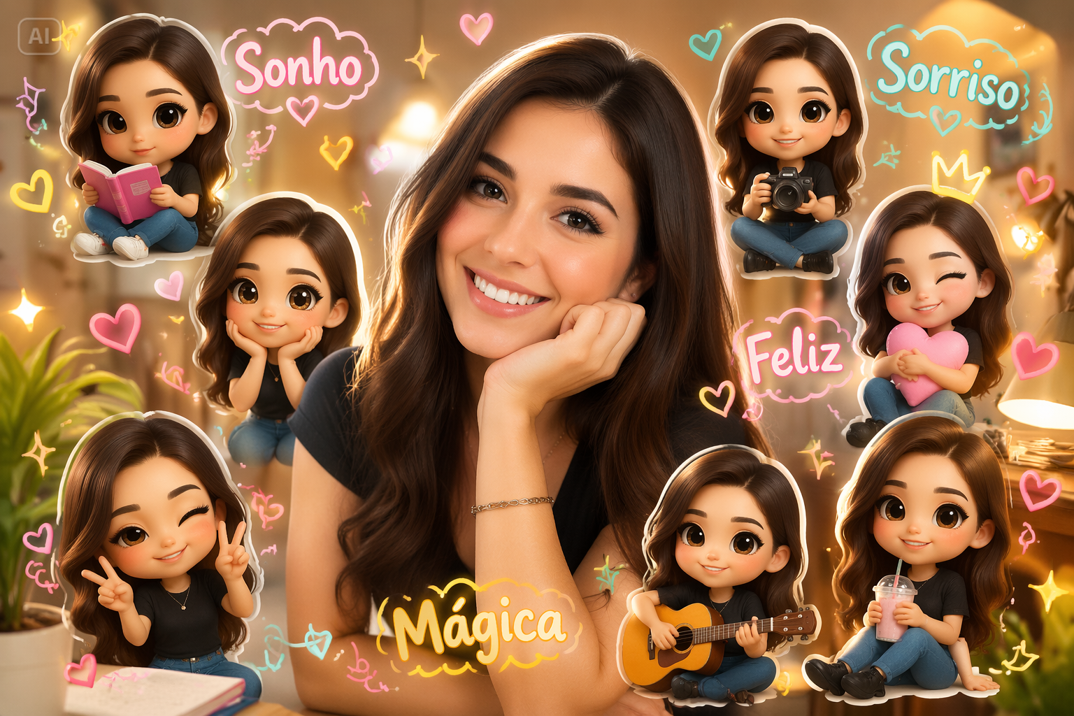 Chibi Cartoon Style AI Photo Editing Prompts beneficii