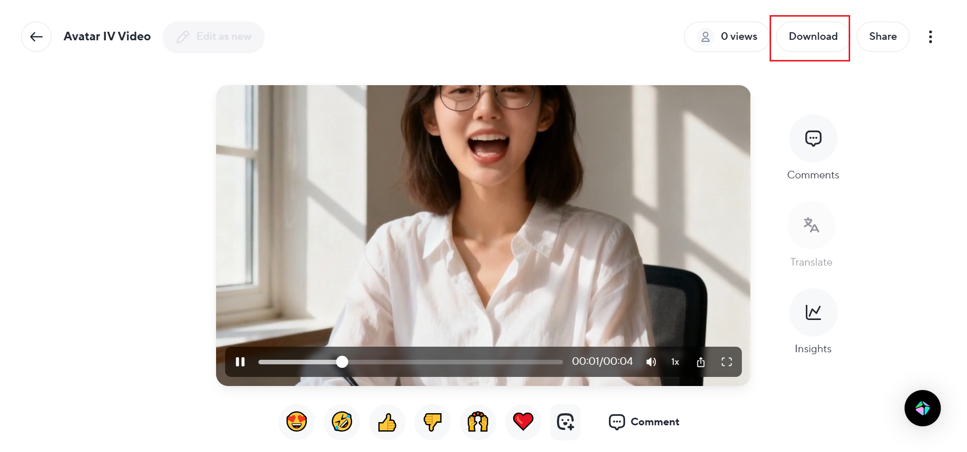 Generate and download your video