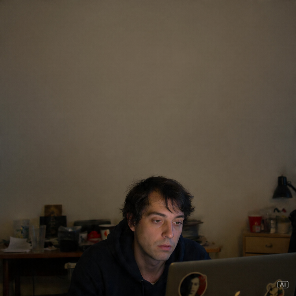 Blank laptop stare meme template generated by Pippit