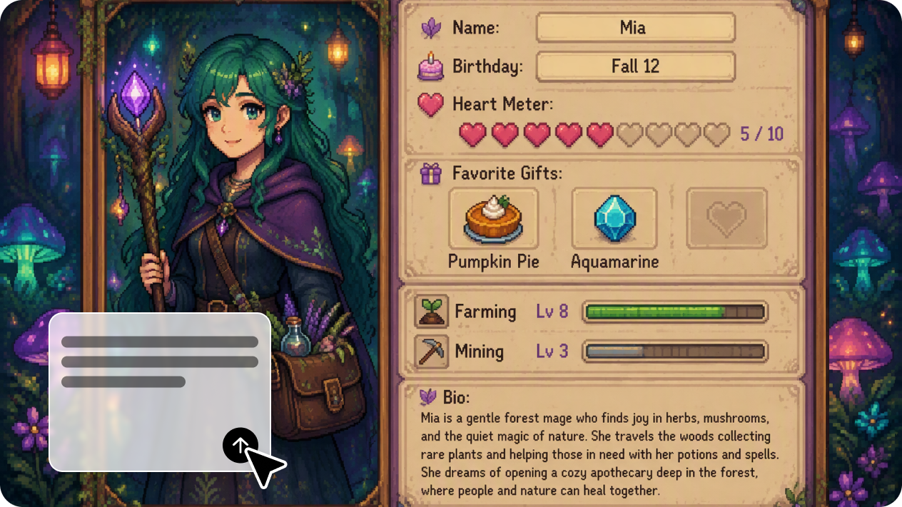 Gerar caracteres Stardew com texto multilíngue nativo