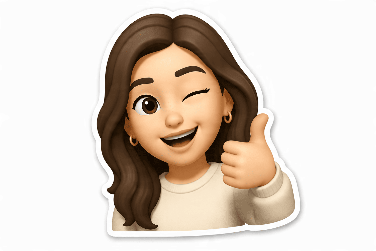 iOS emojisinde 3D çıkartma stili avatarı