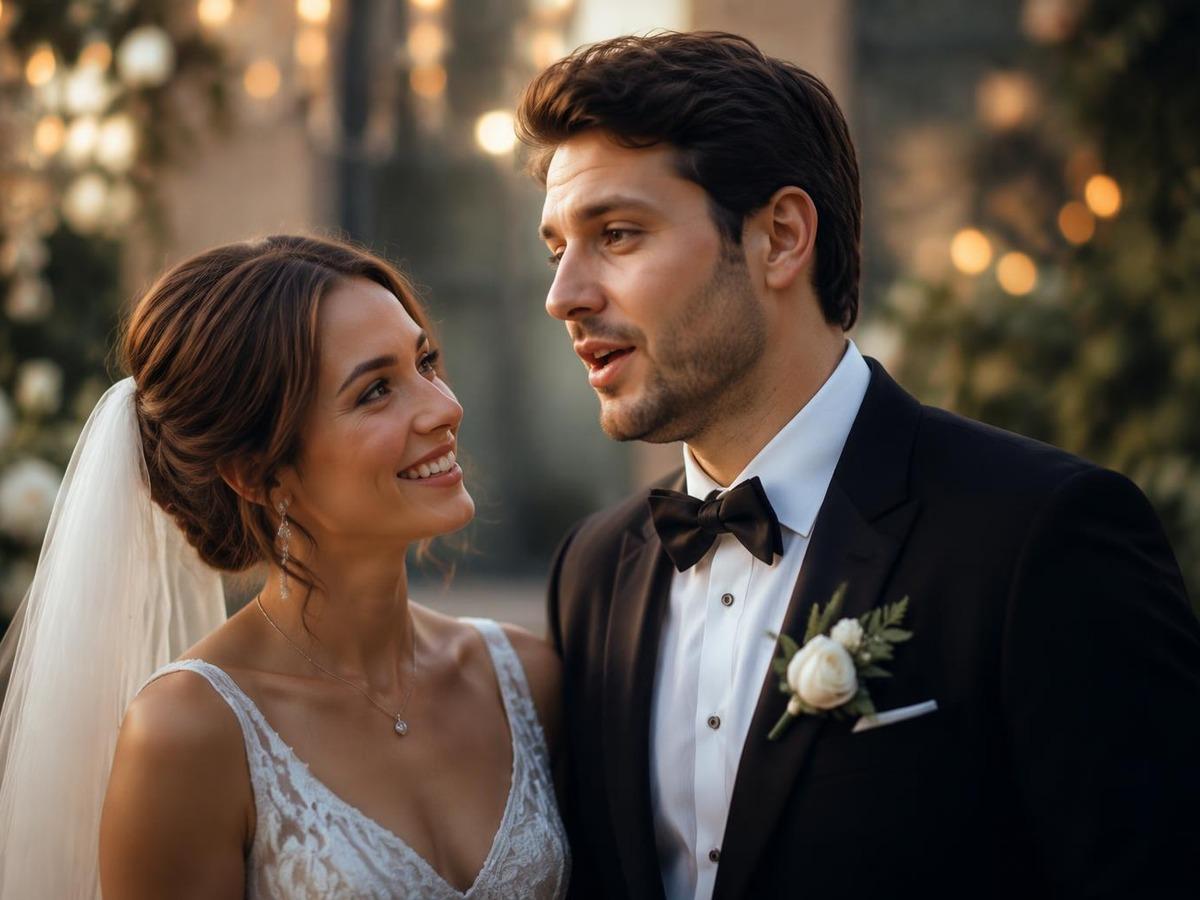 Foto de boda hablando de IA, cubierta de aviso 2 en 4: 3