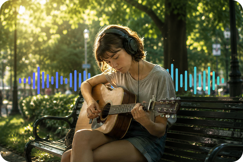 Músicos independientes lanzando visualizadores