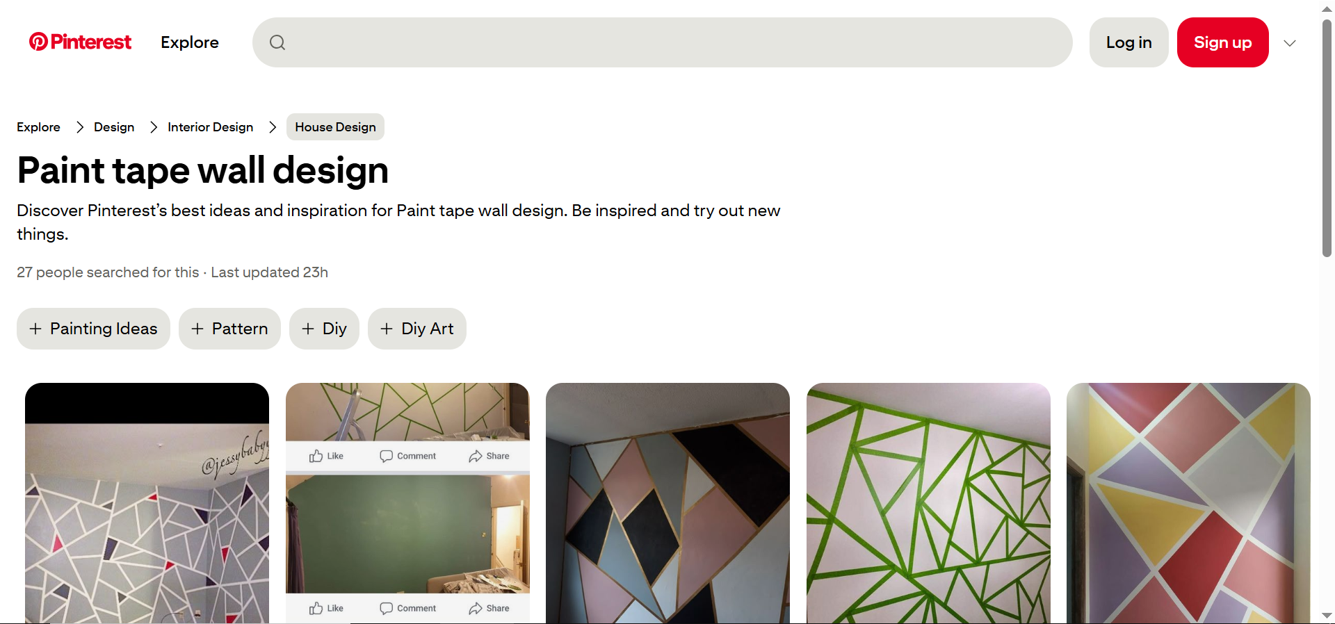 Pagina principală Pinterest