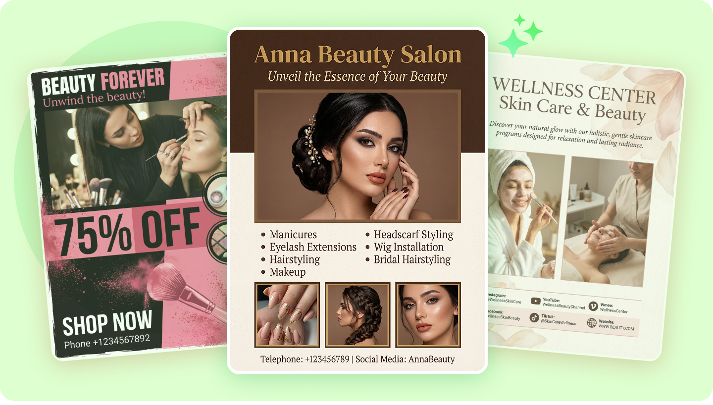 Schönheitssalon-Flyer: Inspirierende Ideen und einfache Möglichkeit zur Erstellung
