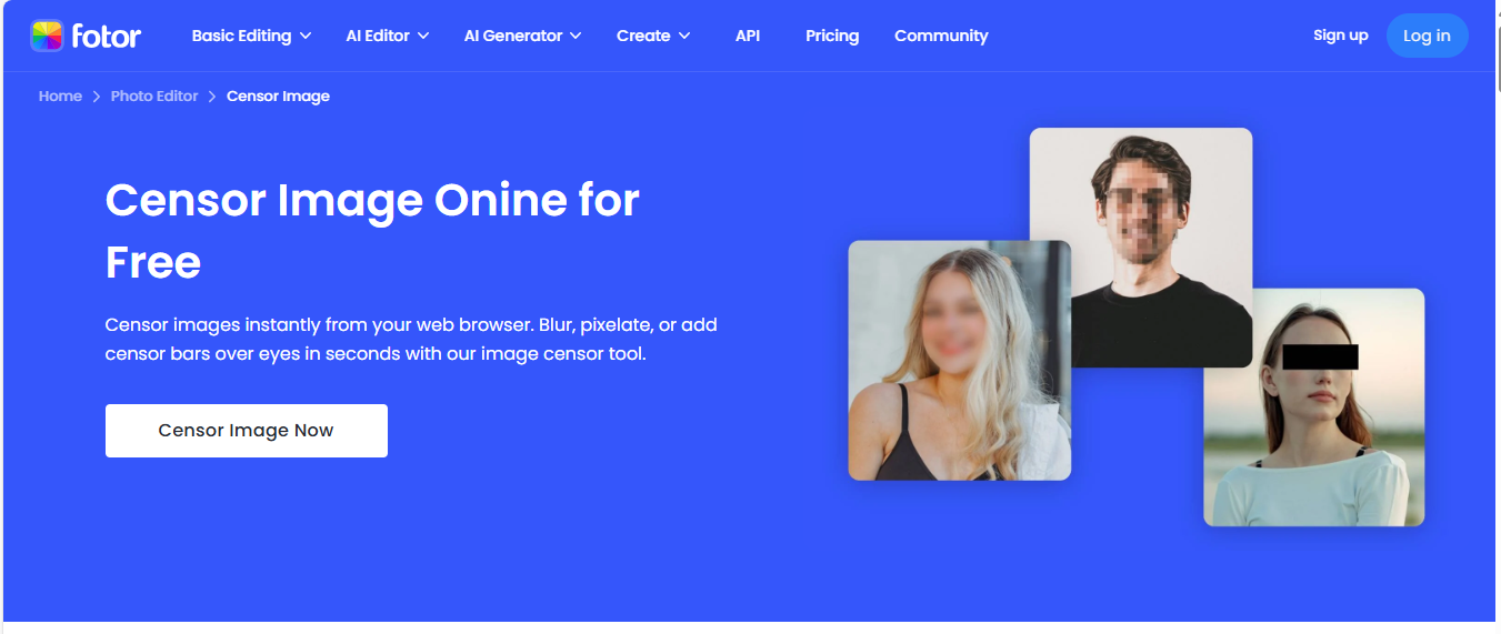 Fotor - a user-friendly free blur face app