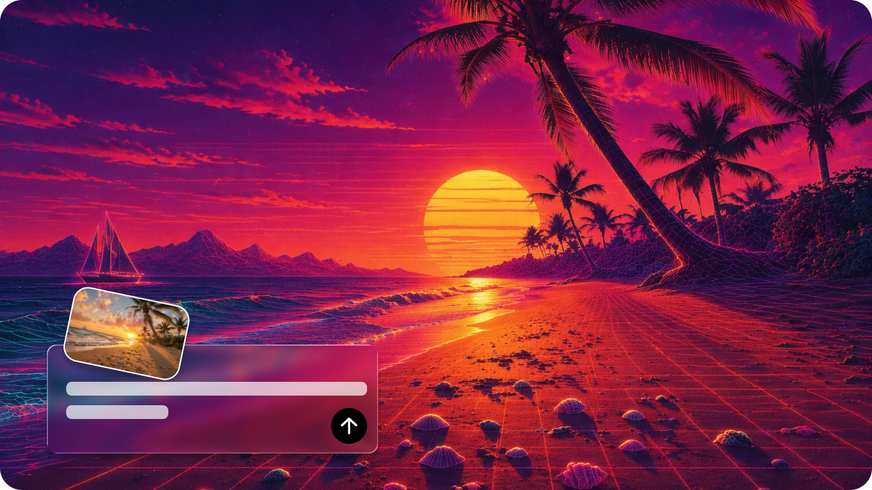 Transform photos into synthwave with image-to-image