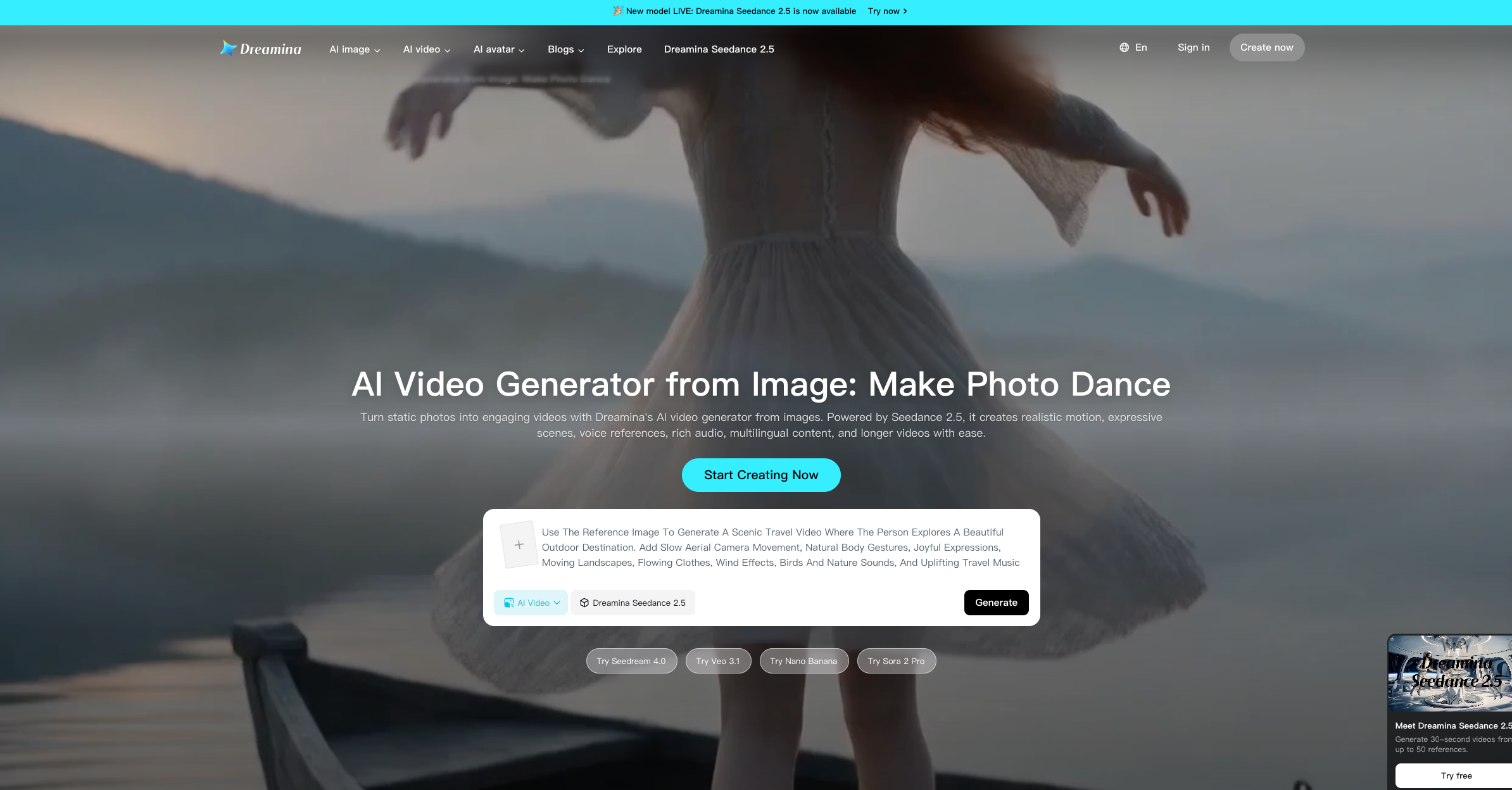 Ang AI image-to-video generator ng Dreamina