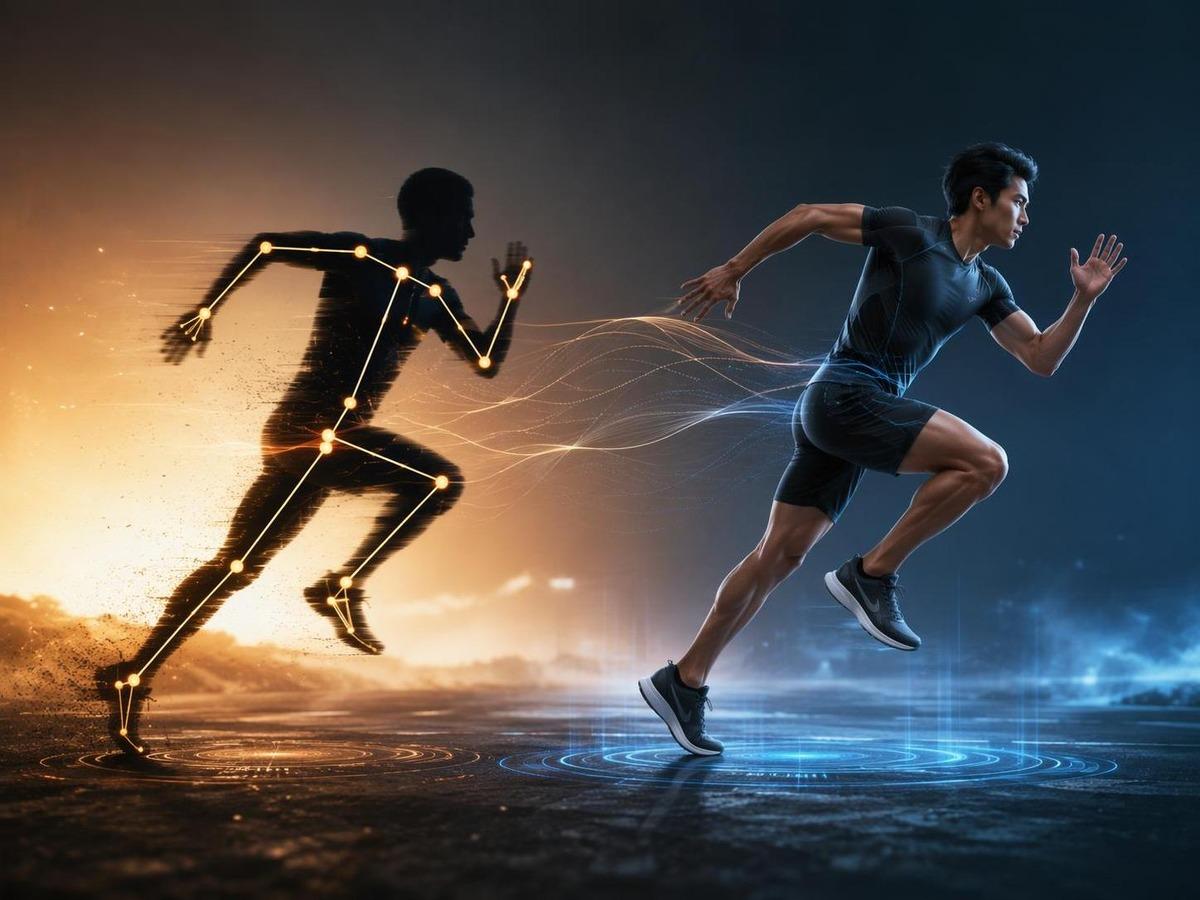 copertura del prompt di trasferimento del movimento in esecuzione AI 1 in 4: 3