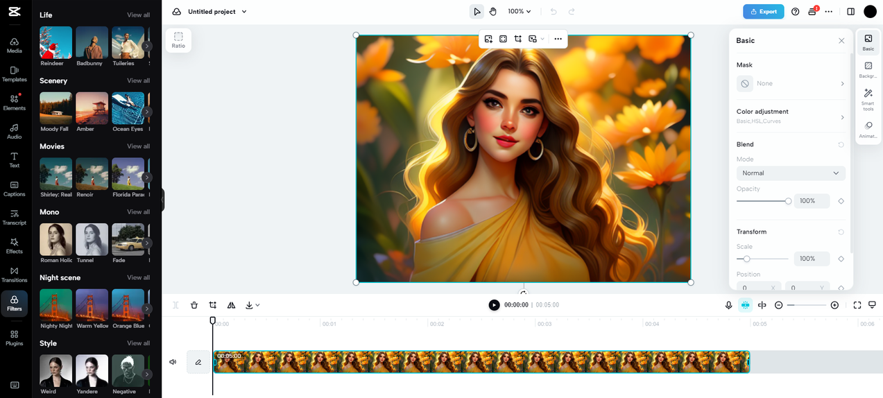 CapCut web editor