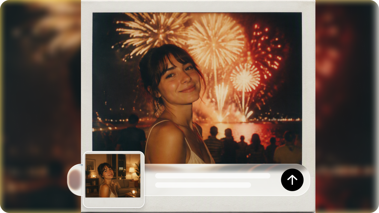 Turn your photo into a New Year polaroid with image reference