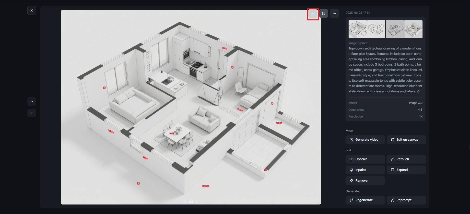 Plattegrond van een huis met twee verdiepingen