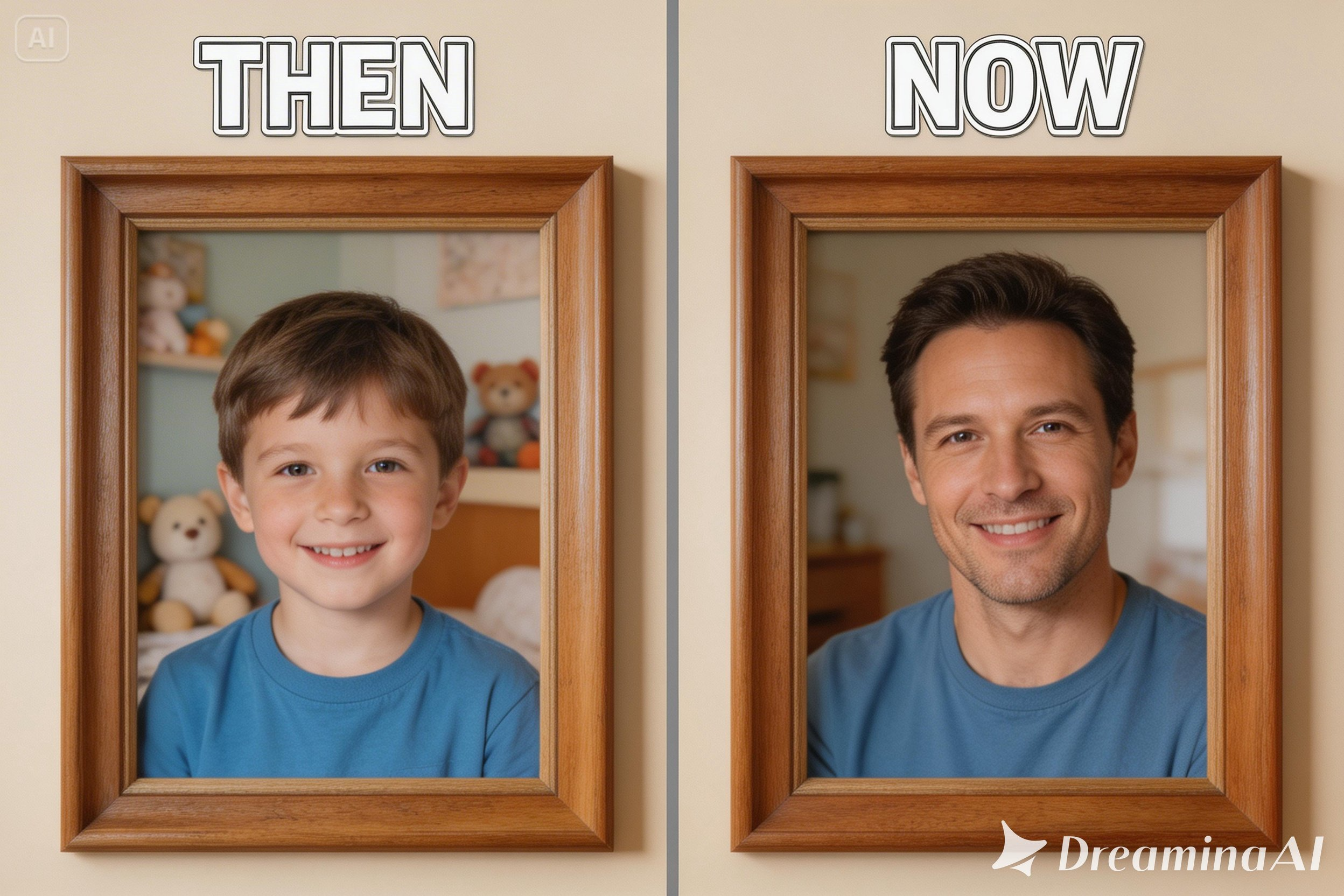 Then & now collage