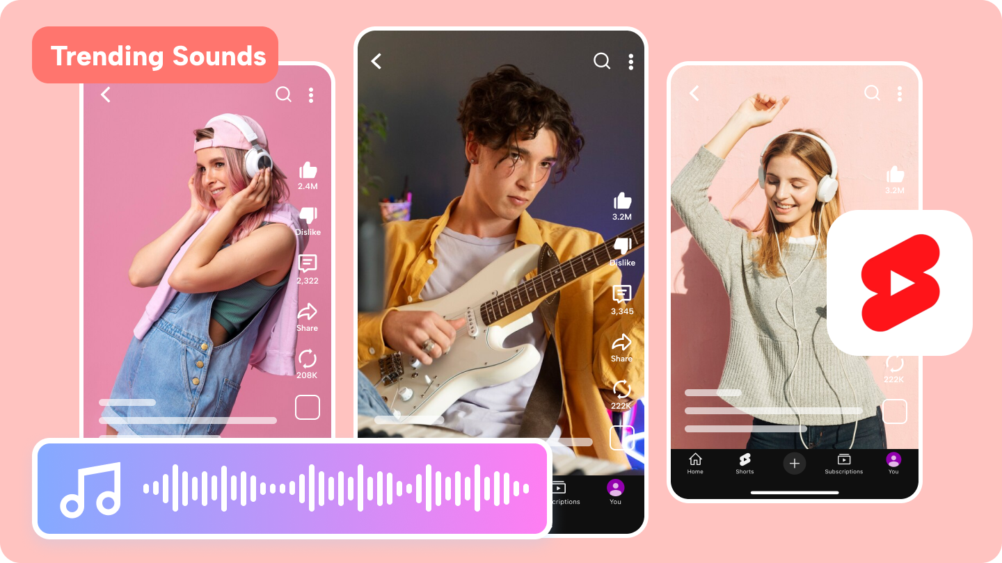 Sons tendances sur les shorts youtube