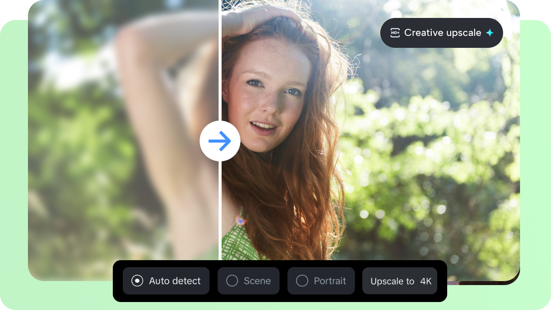 Bild schärfen mit Creative Upscale