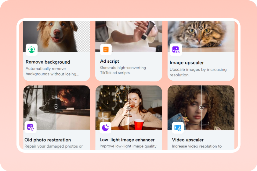 Kostenlose intelligente Bearbeitungswerkzeuge