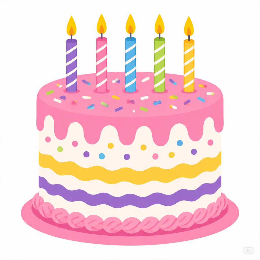 Spinning cake birthday GIF base image generated by Pippit