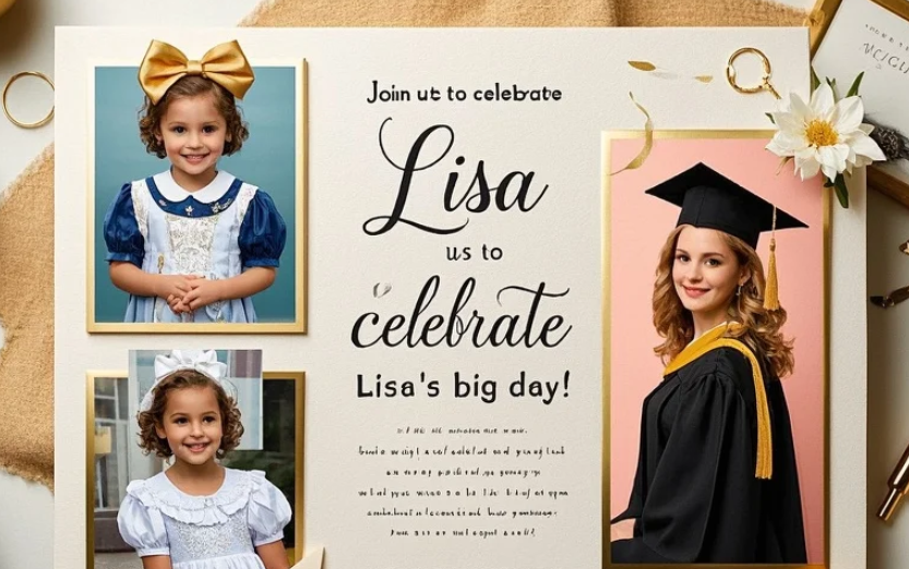 Invitación de graduación personalizada