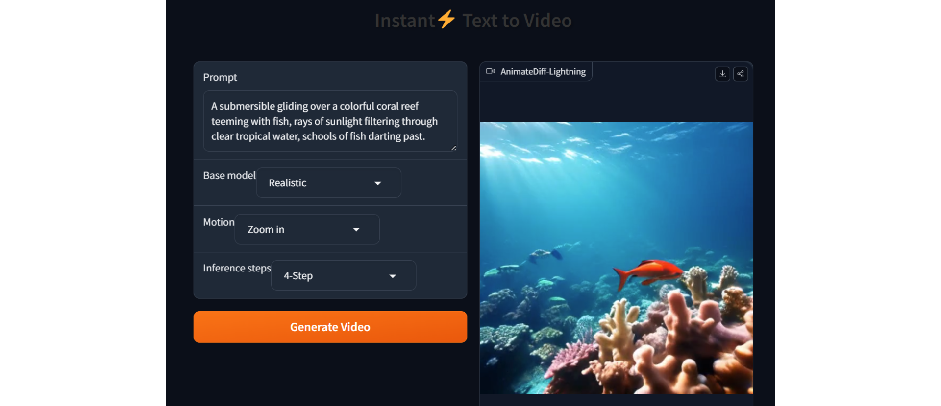Pika Labs video generation interface