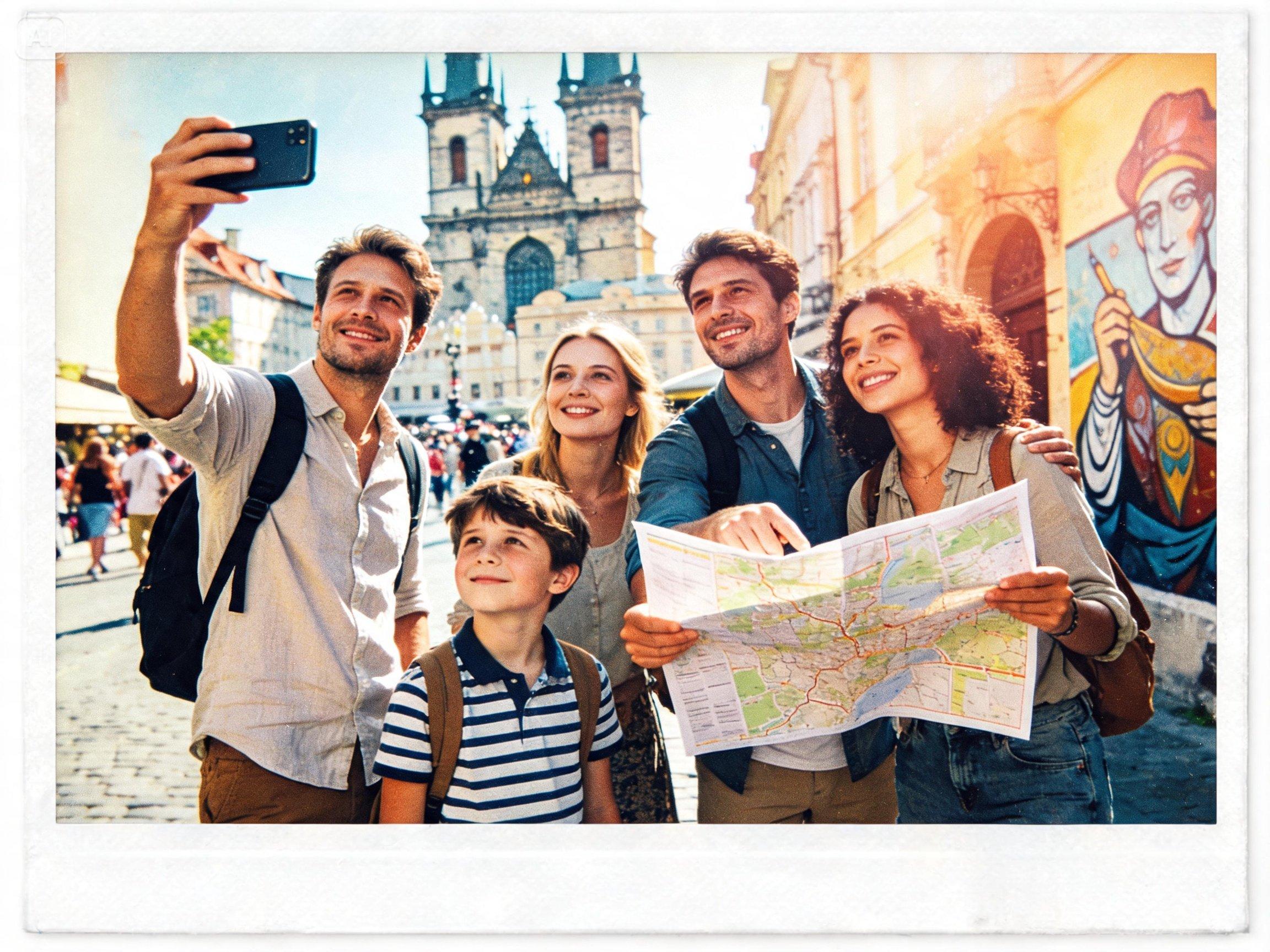 Prompt pentru o imprimare polaroid instantanee de călătorie