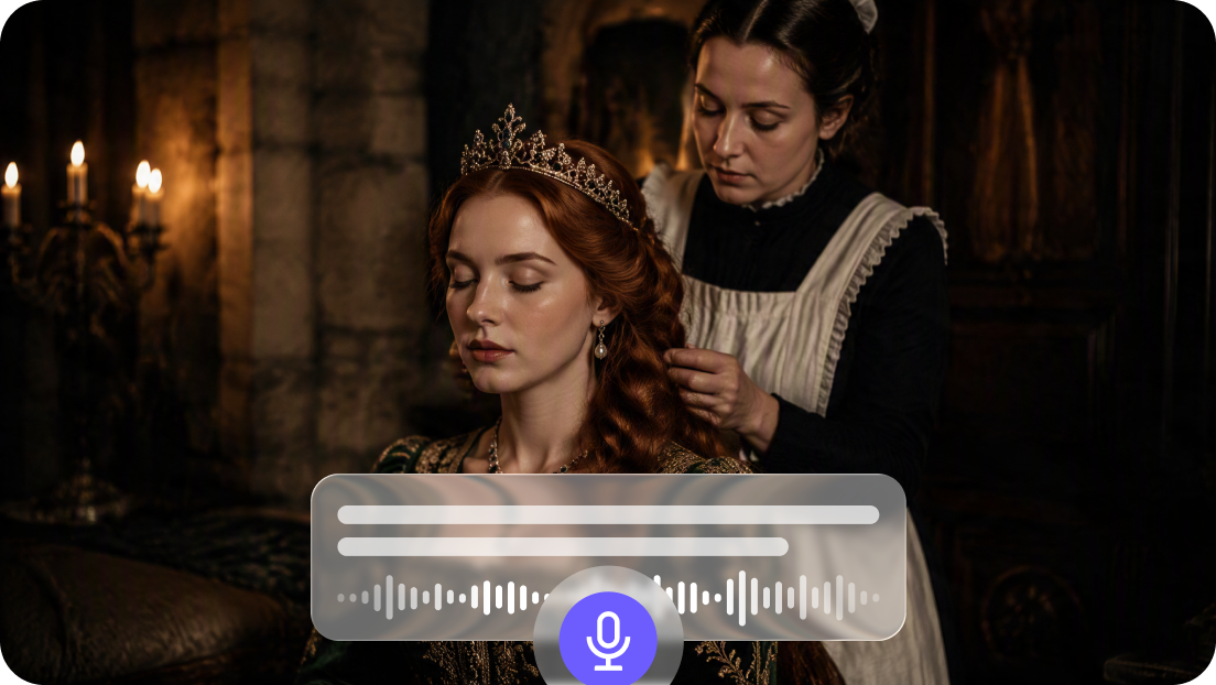 Generate complete audio of dialogue, emotions, and sound effects