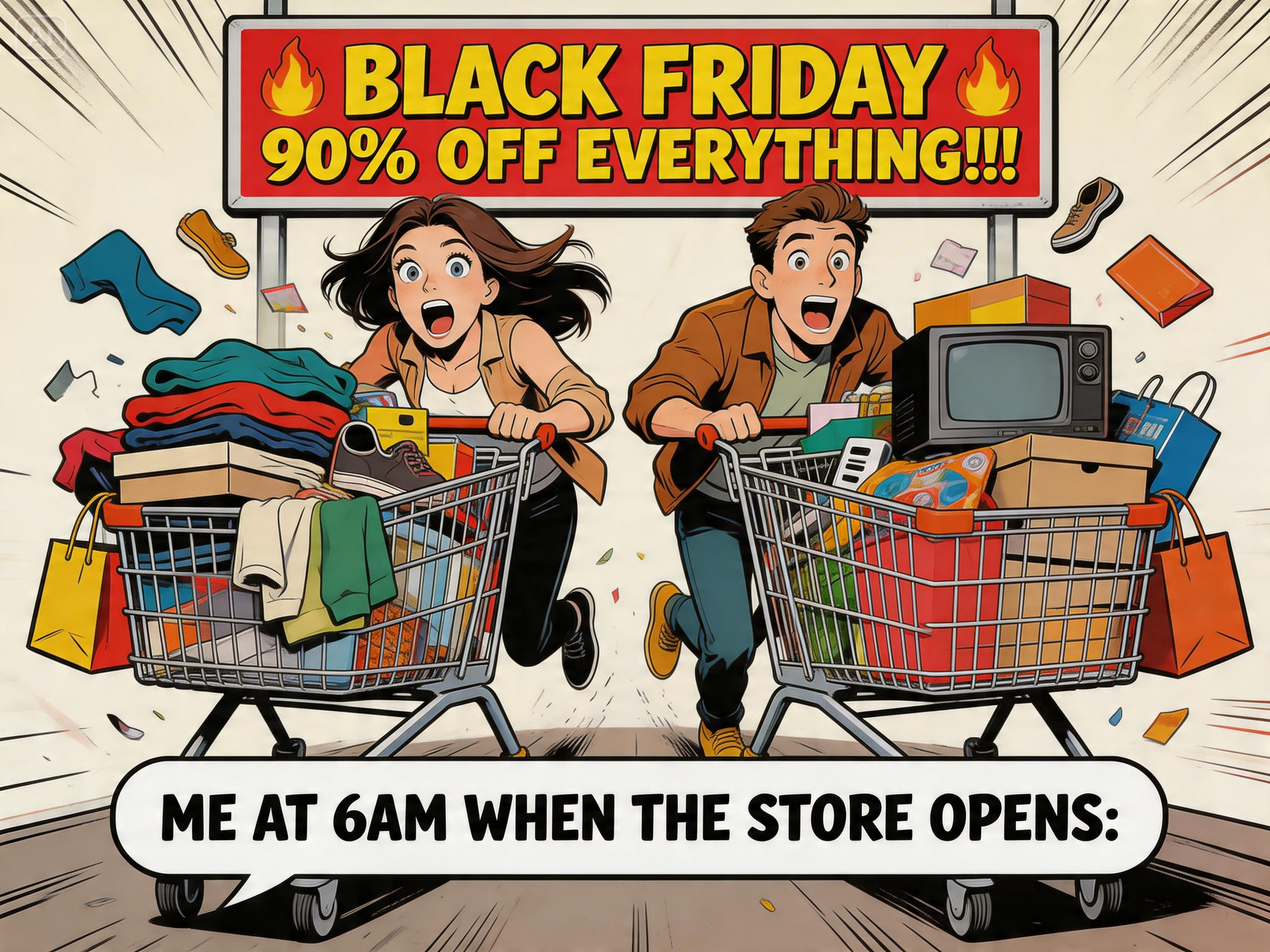 Prompt for a Black Friday sales meme