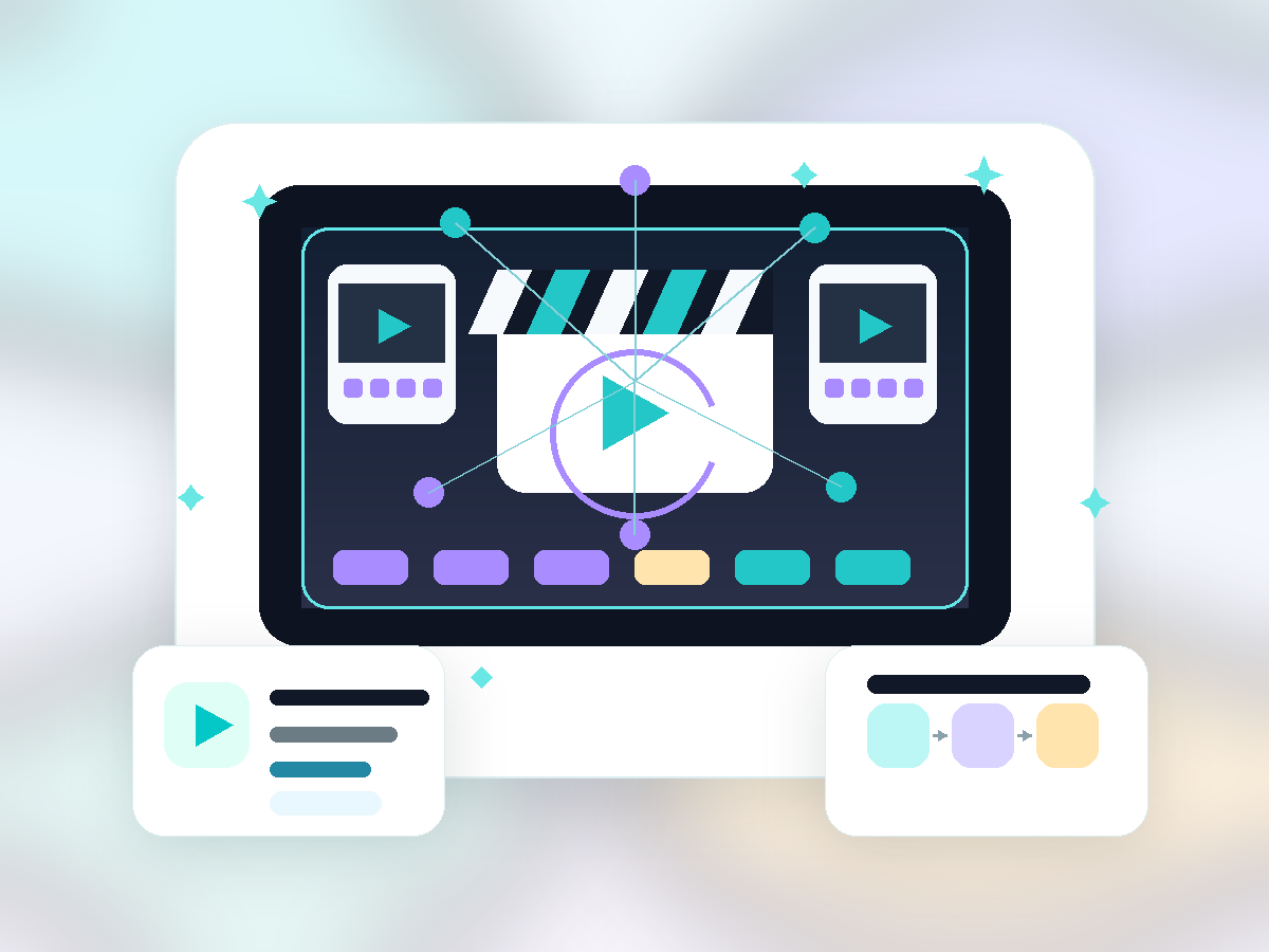 AI movie tools illustration for best AI movie maker for Instagram Reels: a cinematic AI video editor, generated movie frames, and social-ready content workflow.