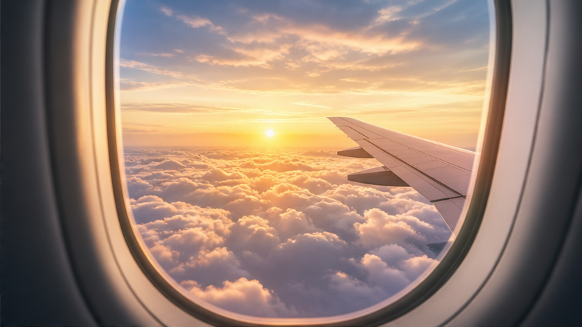 Airplane Travel WhatsApp Story prompt example 1 - Airport departure
