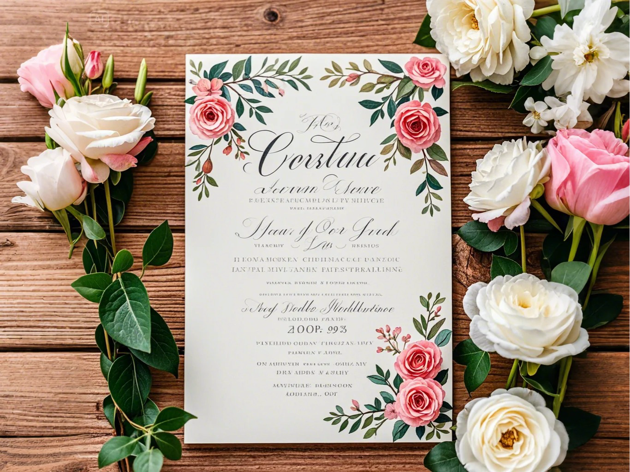 Garden wedding invitation