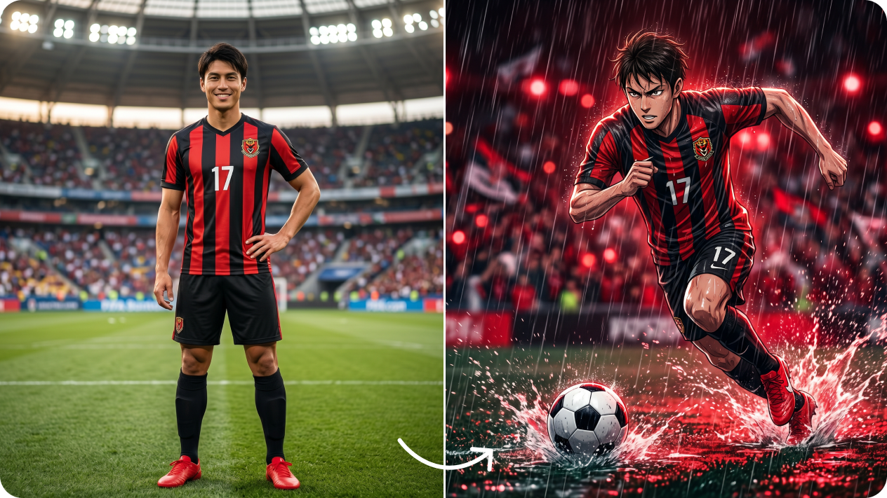Tukar mana-mana foto menjadi kertas dinding bola sepak tersuai