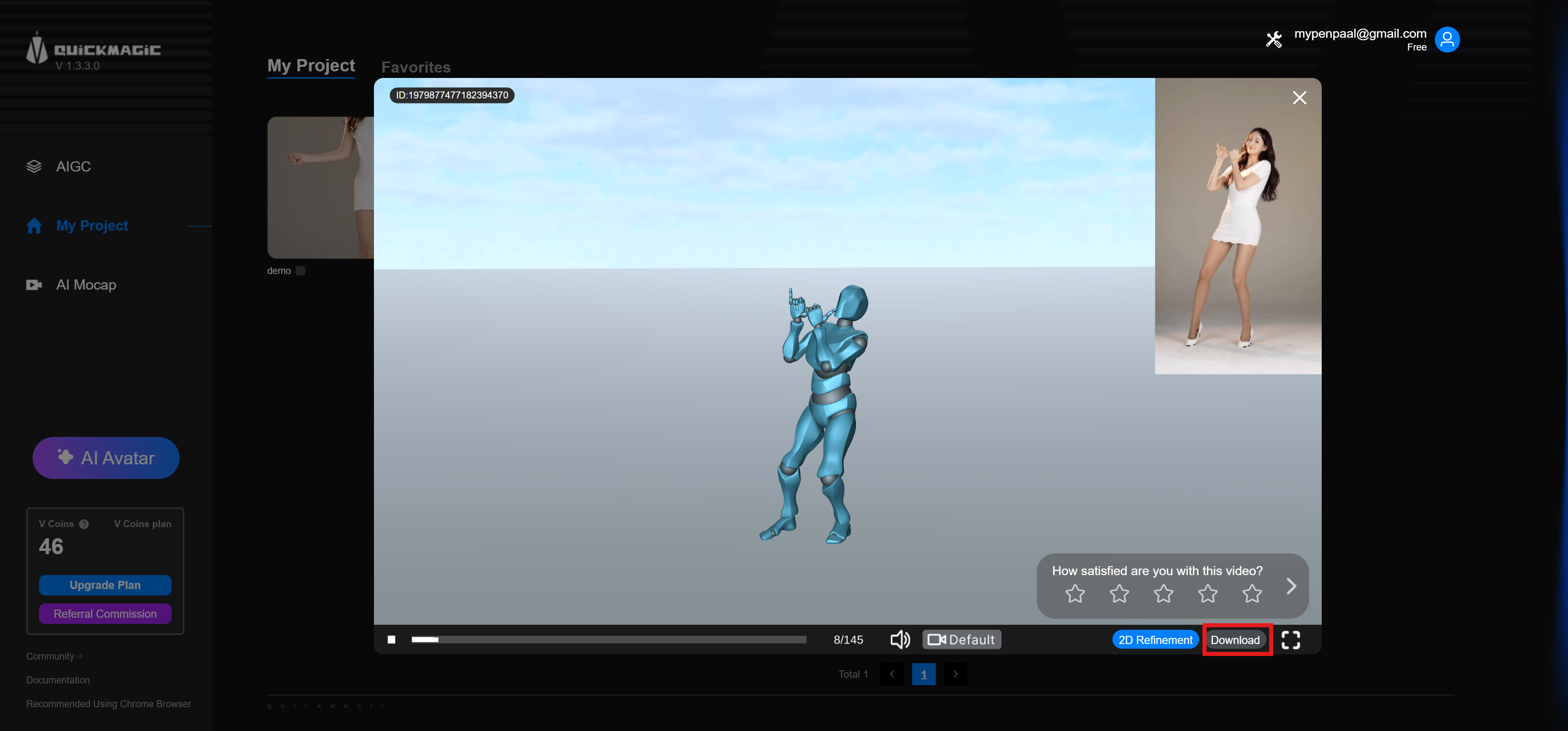 Bewegungsvideo mit Online-Editor