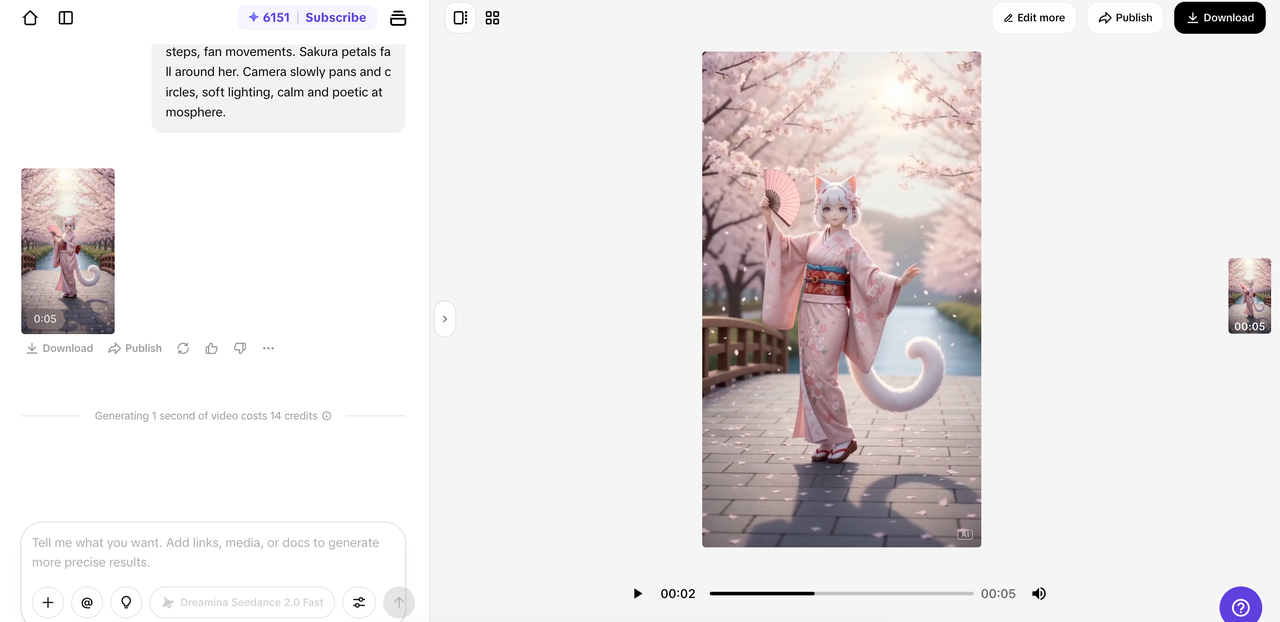 Edit and download