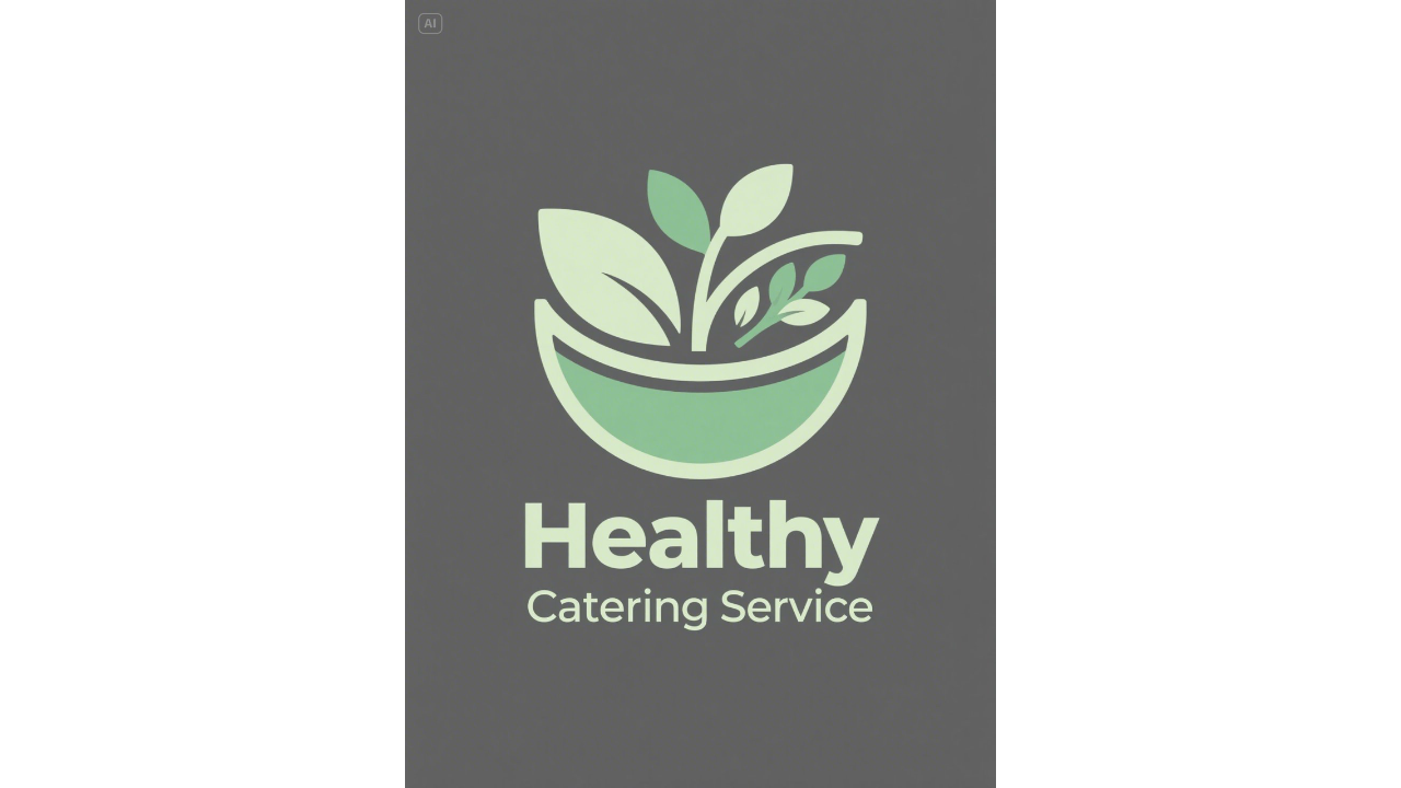 Logo di catering salutare per eventi di benessere