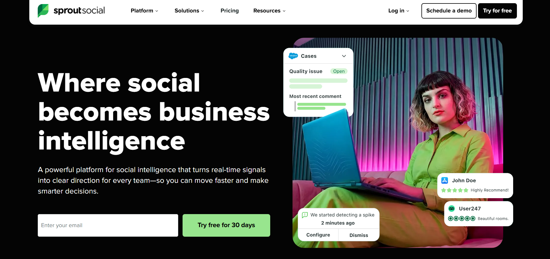 Sprout Social interface