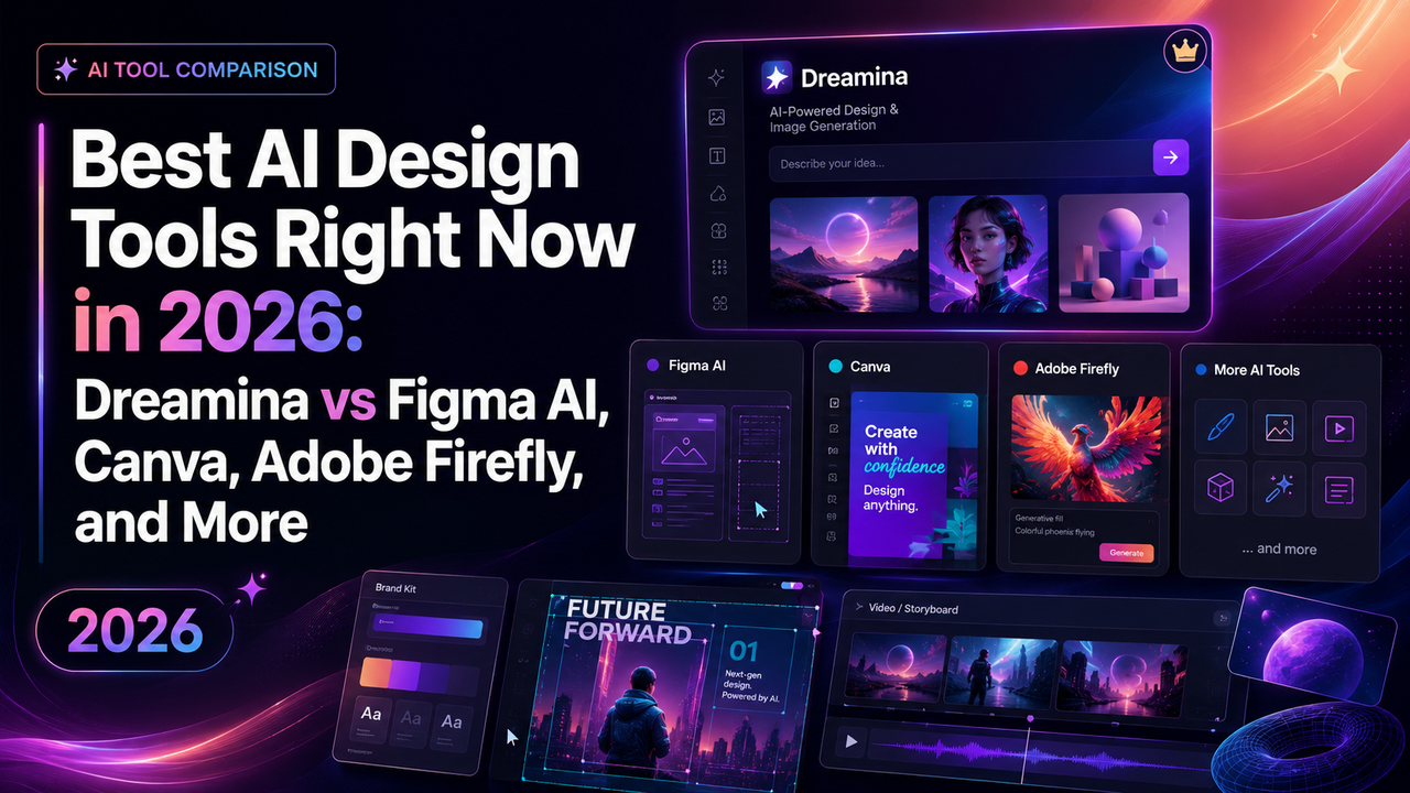 2026년 최고의 AI 디자인 도구: Dreamina vs Figma AI, Canva, Adobe Firefly 등