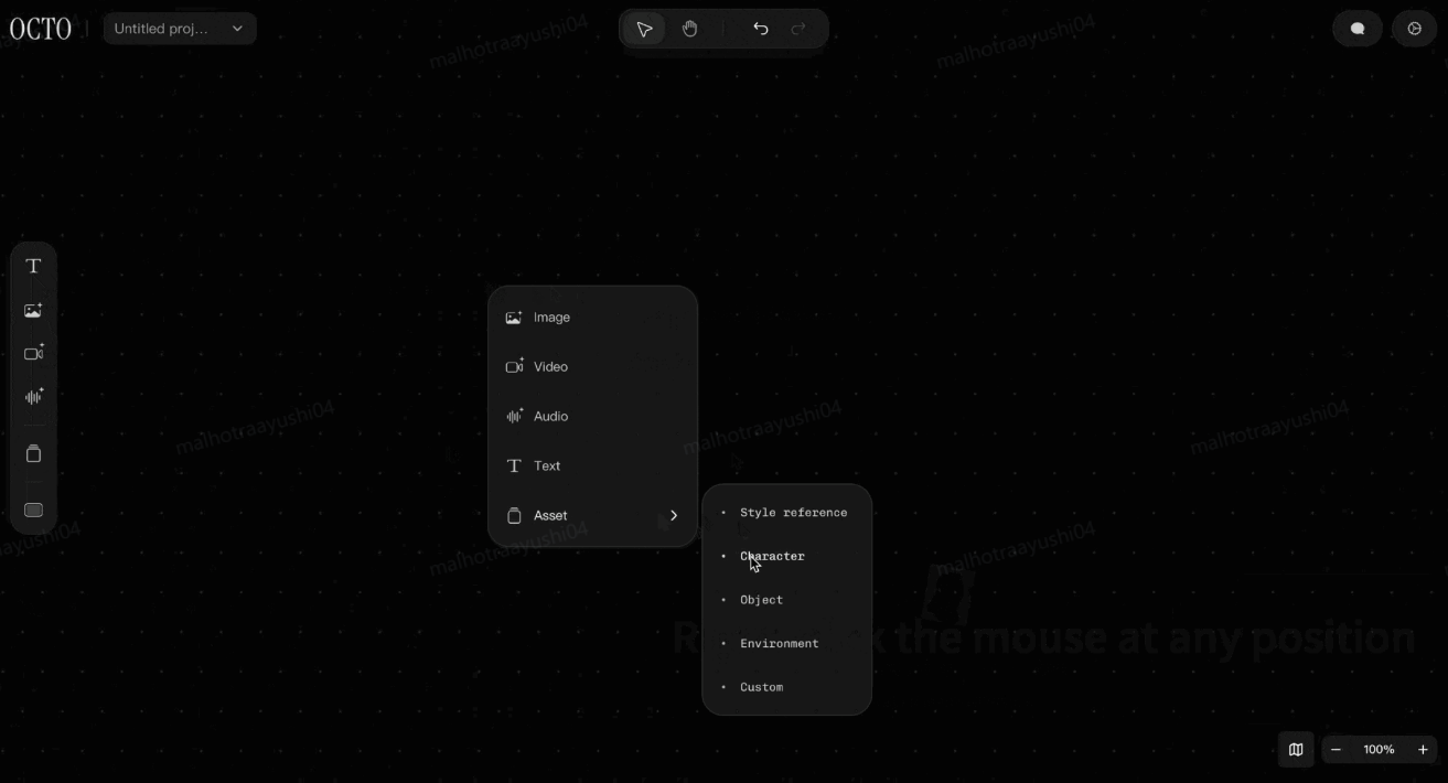 Canvas nodes systeem
