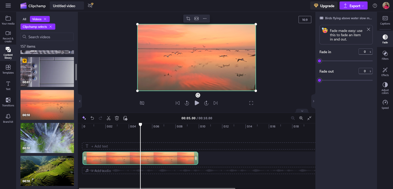 Importa i tuoi video in Clipchamp