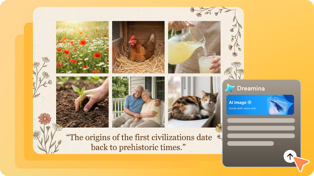 generate cohesive photo sets for grids with AI Agent