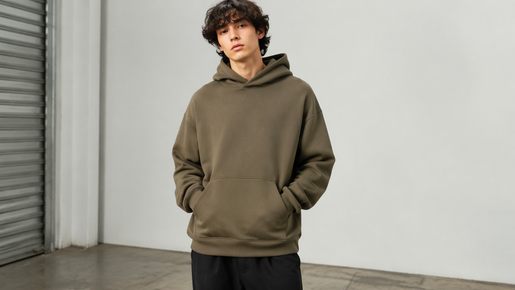 Hoodie virtual Dreamina coba contoh segera 1: Hoodie kebesaran