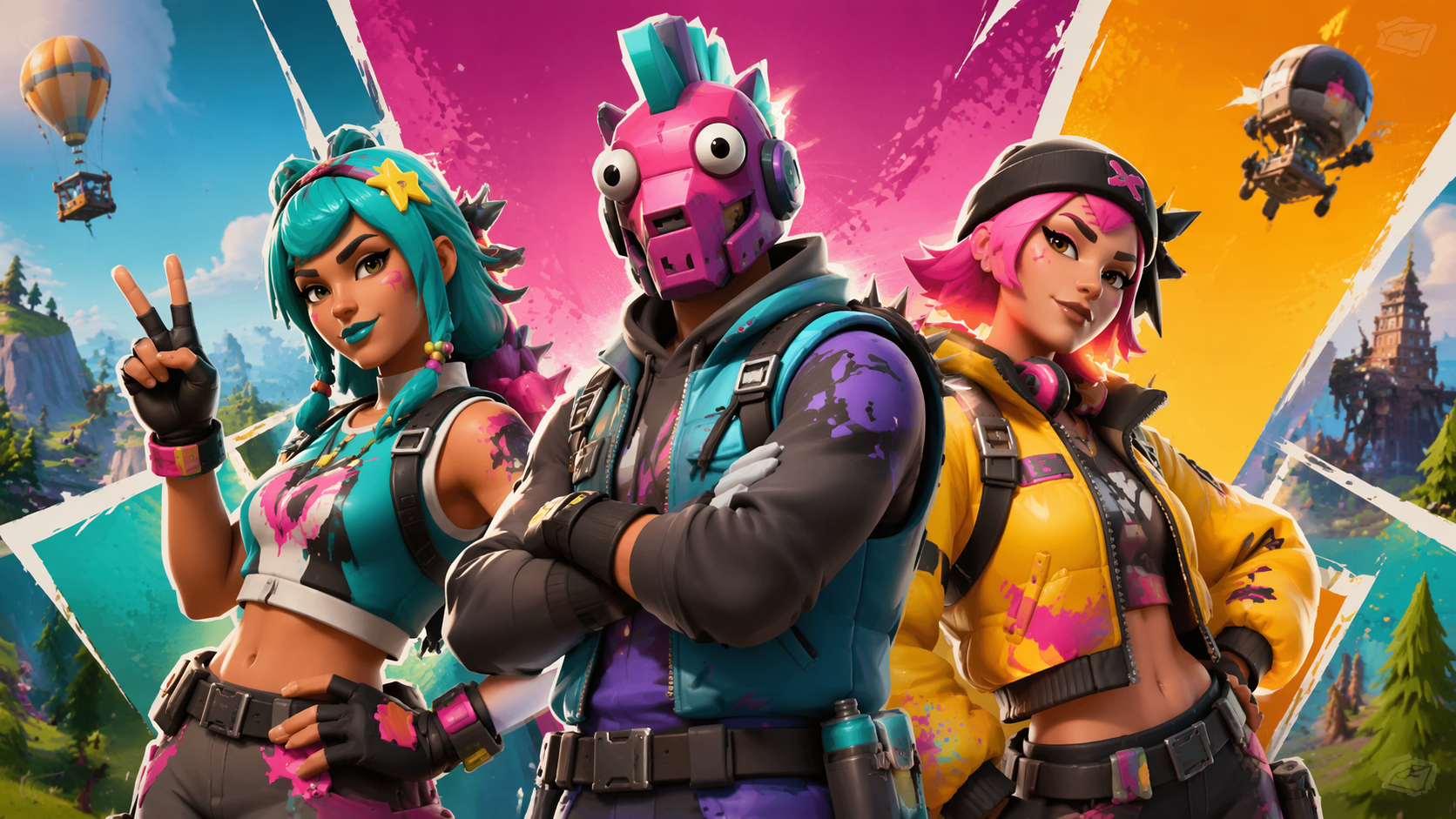 Dreamina fortnite filtru prompt exemplu 5: portret carte de echipă