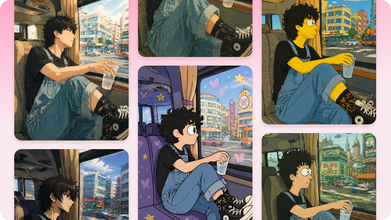 Explore dozens of anime styles with an AI Agent