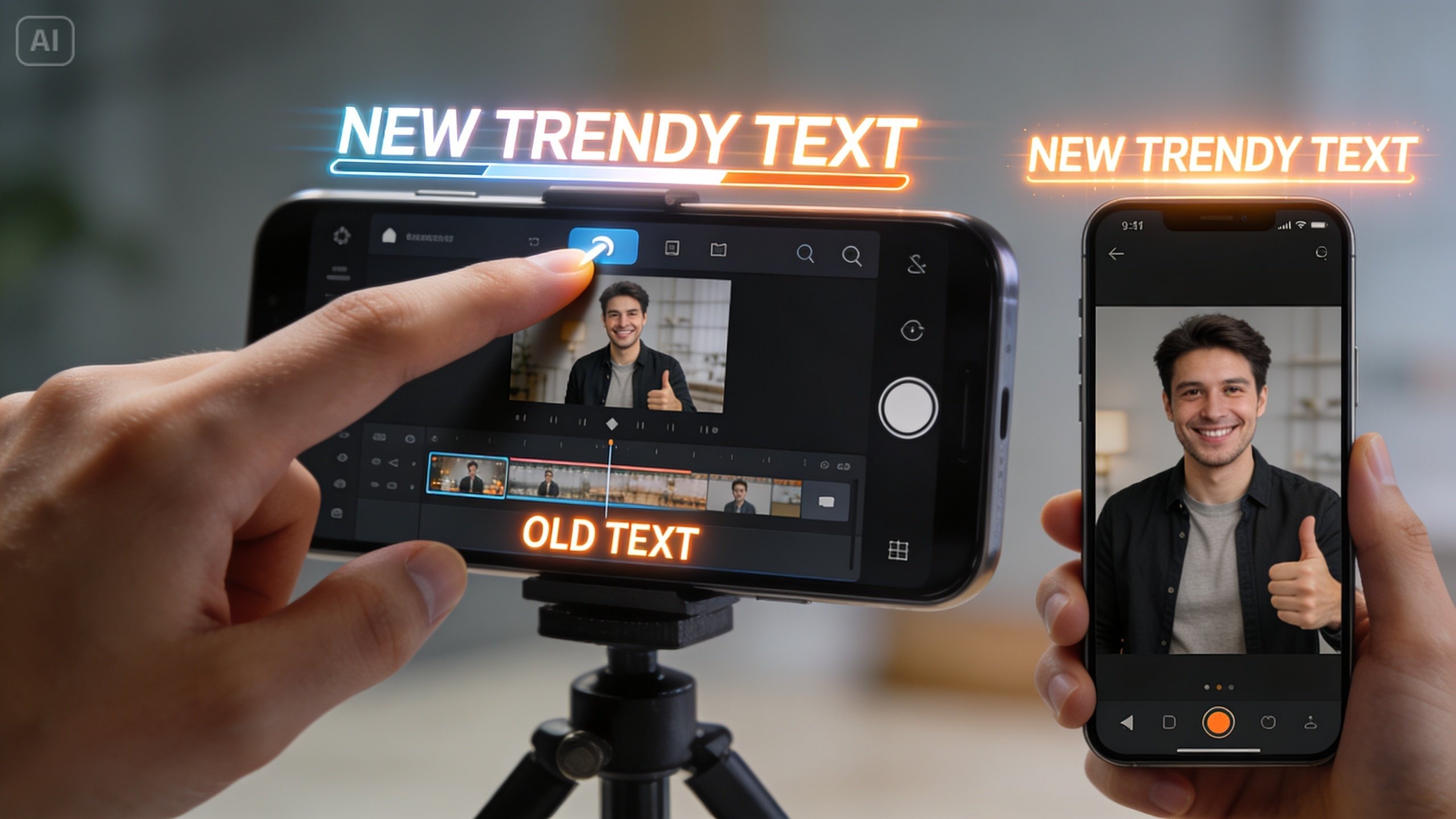 topptext botten textvideofunktion