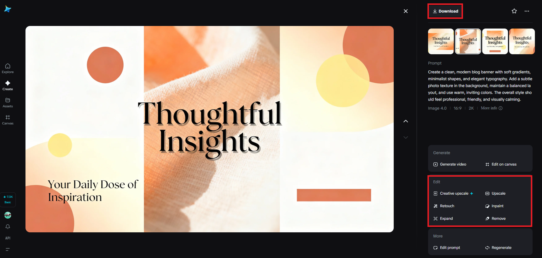 Überprüfen, verfeinern und laden Sie Ihr endgültiges Design herunter